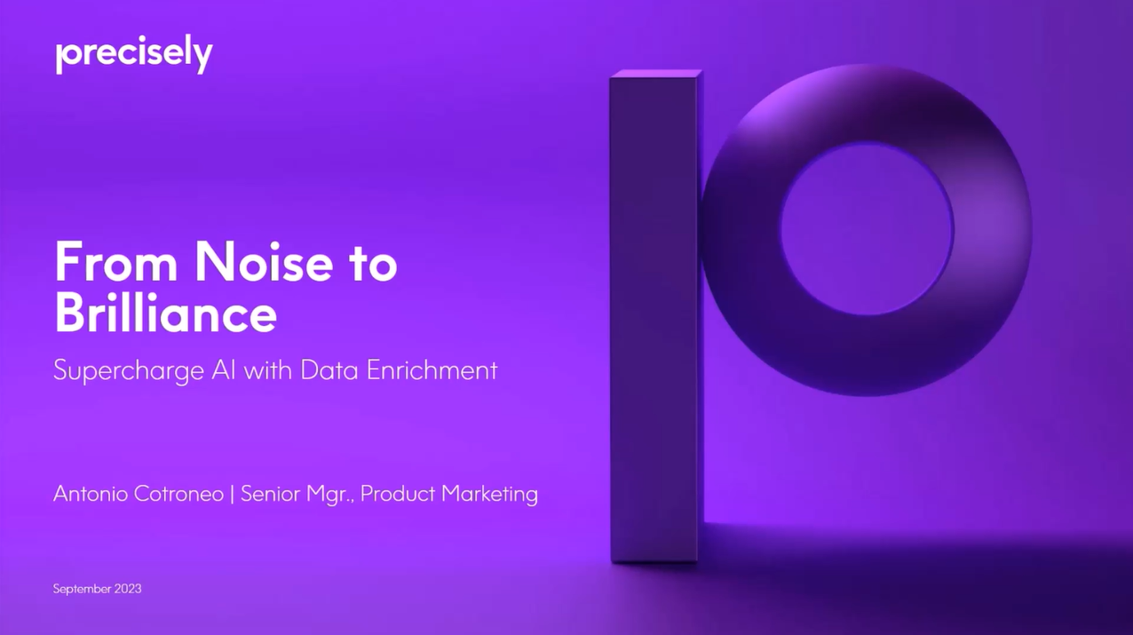 From Noise to Brilliance - Supercharge AI with Data Enrichment__ From Noise to Brilliance - Supercharge AI with Data Enrichment__