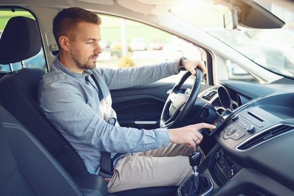 man driving a car - Location APIs