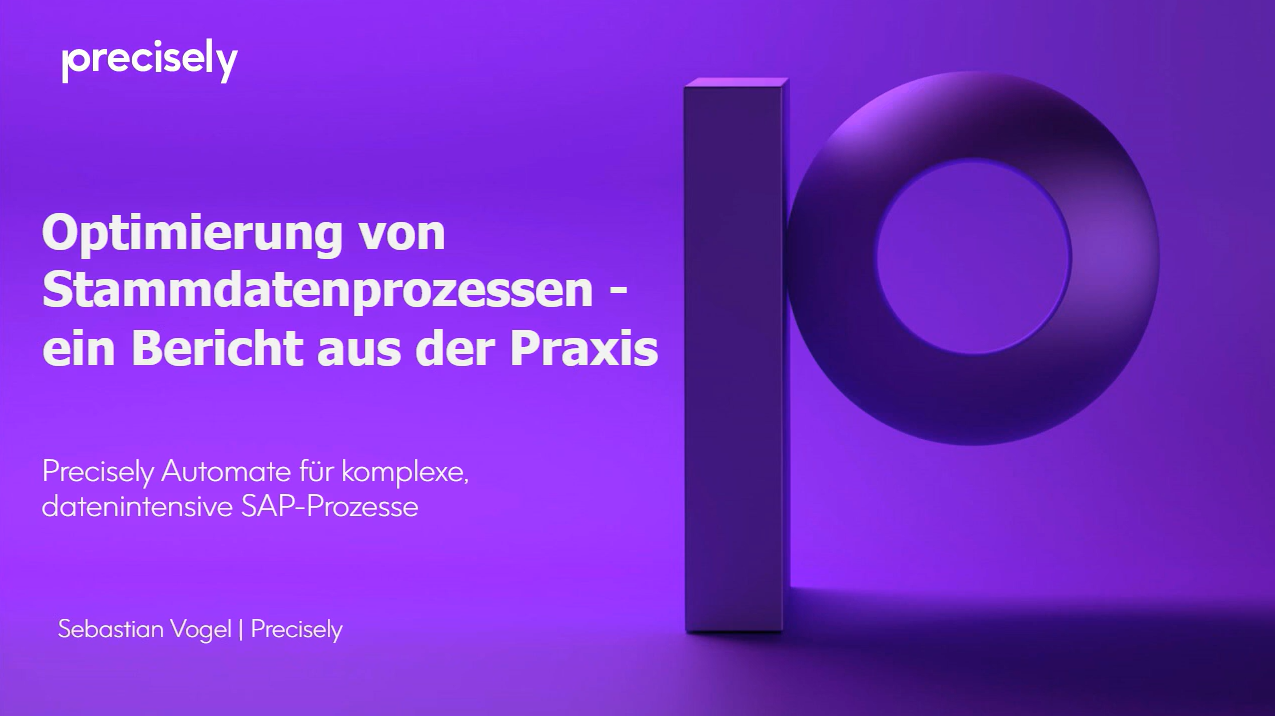 Optimierung von Stammdatenprozessen - ein Bericht aus der Praxis_ Optimierung von Stammdatenprozessen - ein Bericht aus der Praxis_