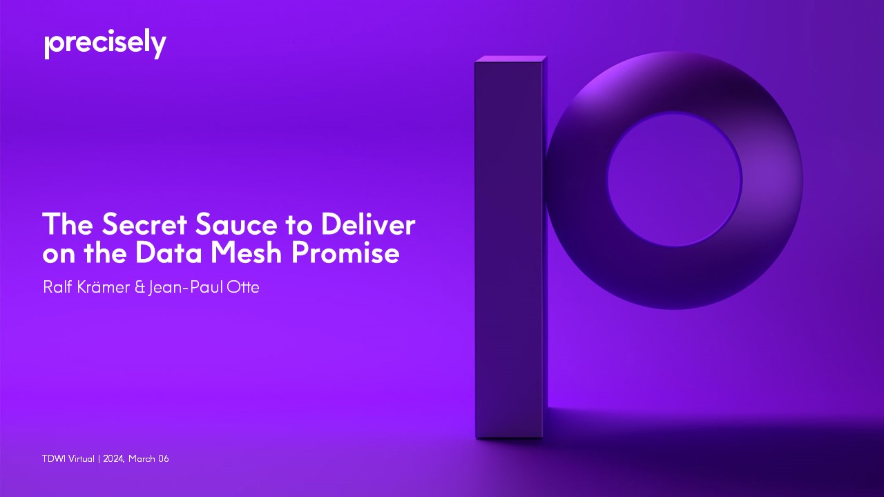 The Secret Sauce to Deliver on the Data Mesh Promise
