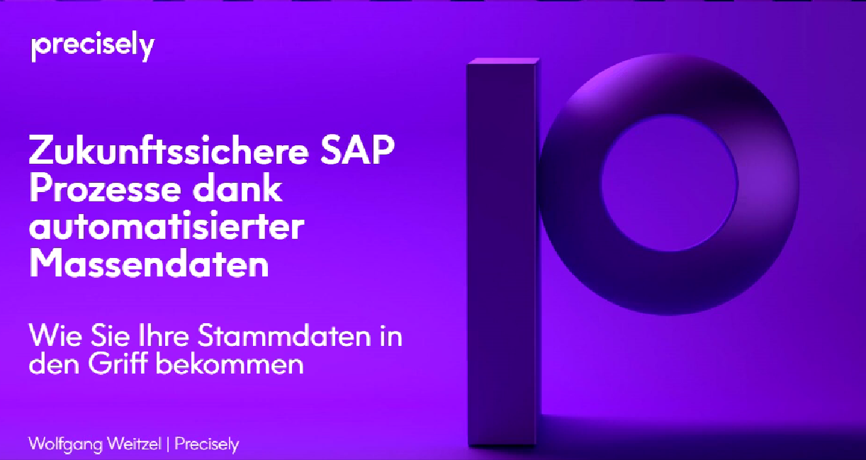 Zukuntssichere SAP Prozesse dank automatisierter Massendaten