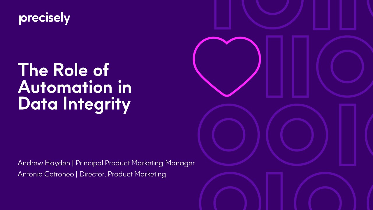 The Role of Automation in Improving Data Integrity The Role of Automation in Improving Data Integrity