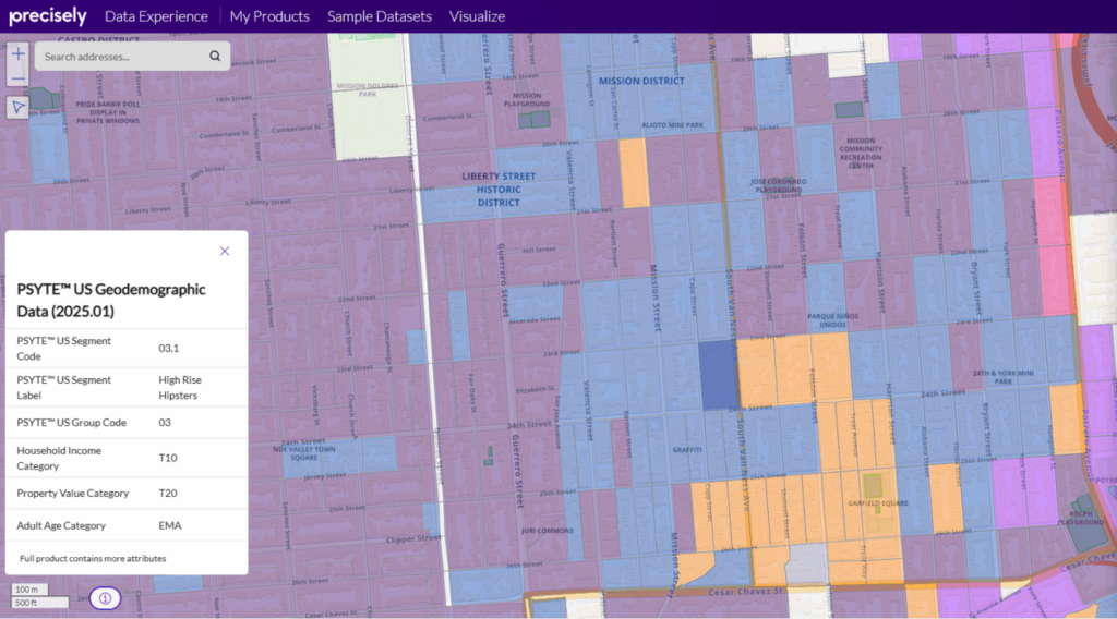 PSYTE™ US Geodemographic Data screenshot