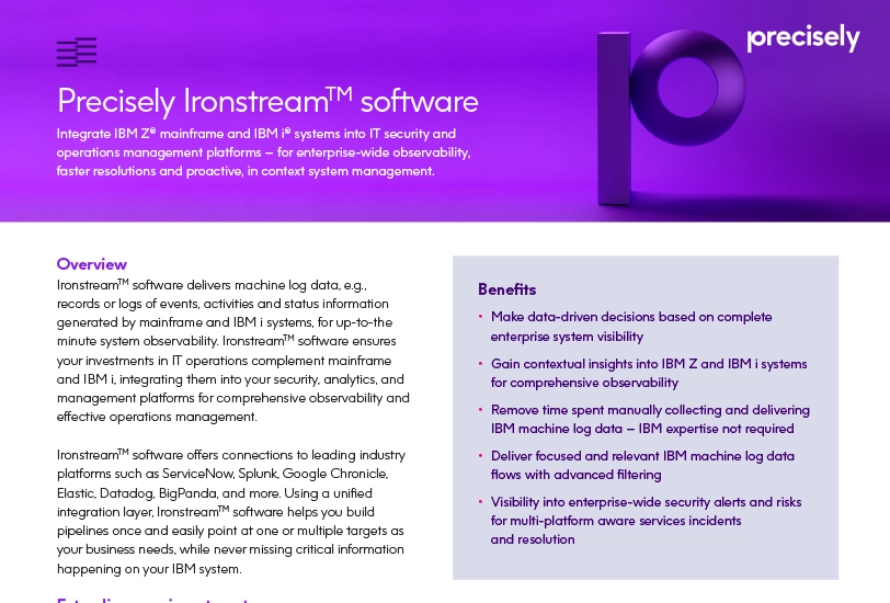 Ironstream™ Software - Precisely
