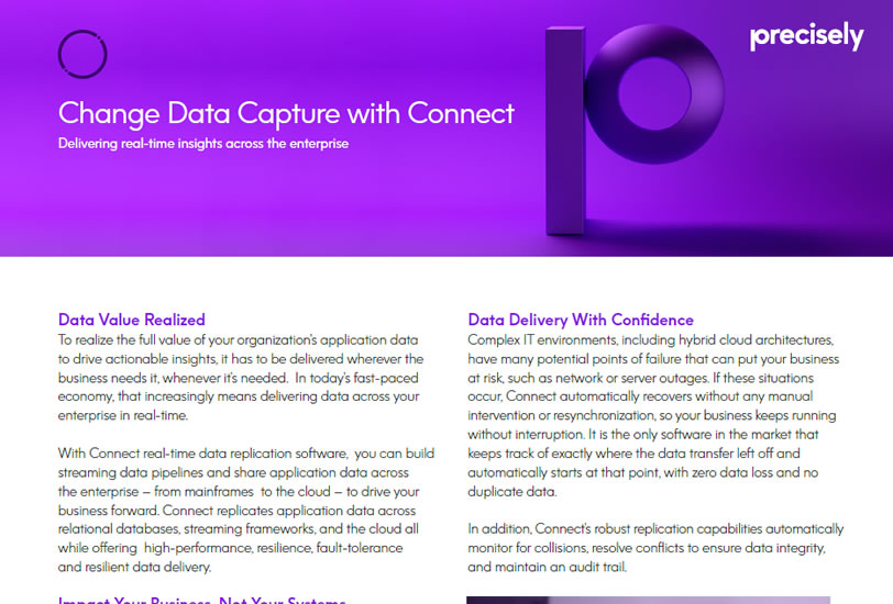 PS_Precisely Connect CDC Capabilities_200430_p_final Change Data Capture with Connect