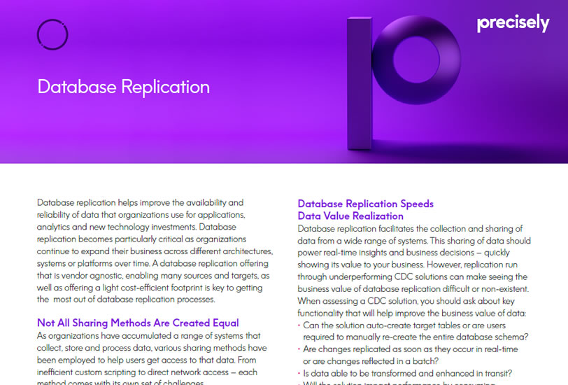 PS_Precisely Connect Database Replication_200430_p_final Precisely Connect Database Replication