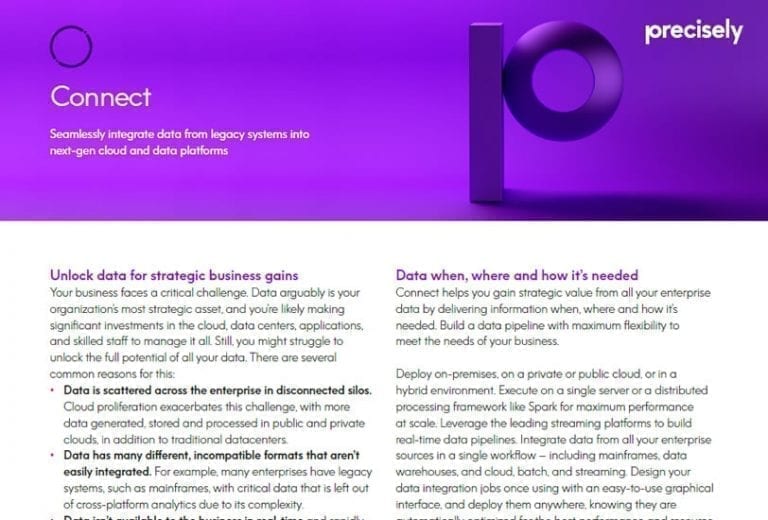 Connect: Integrate data seamlessly from legacy systems from Precisely
