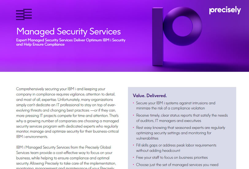 PS_Managed Security Services for IBM i_200626_E_final Managed Security Services for IBM i