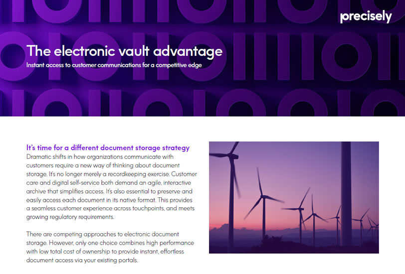 WP_Electronic Vault Advantage_200529_E_final Document Storage Instant Access to Customer Communications