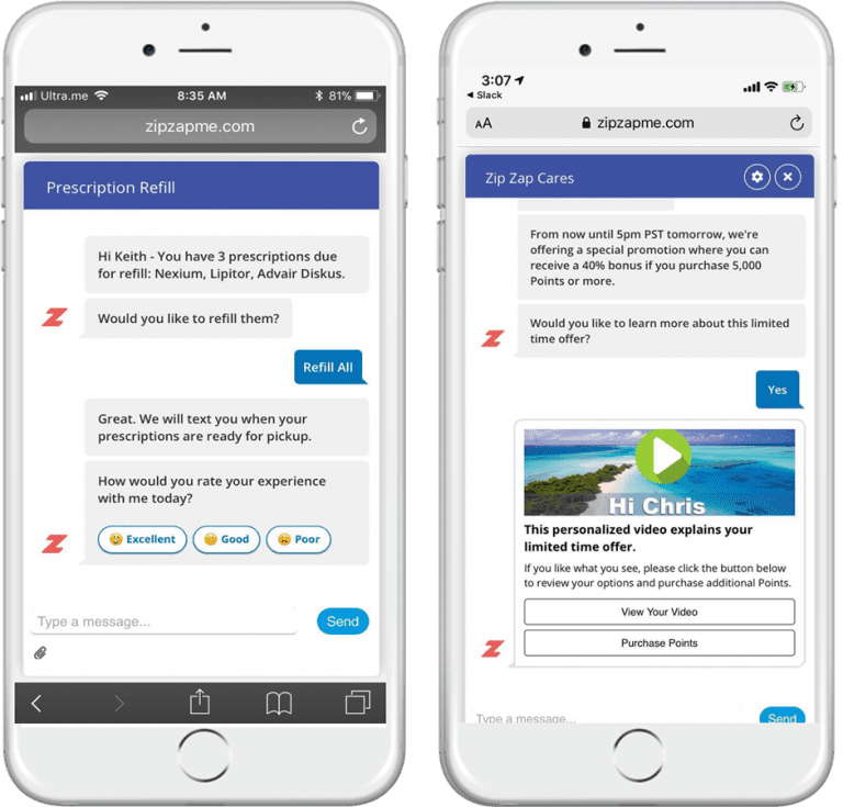 EngageOne Communicate Chatbots - Health and Retail