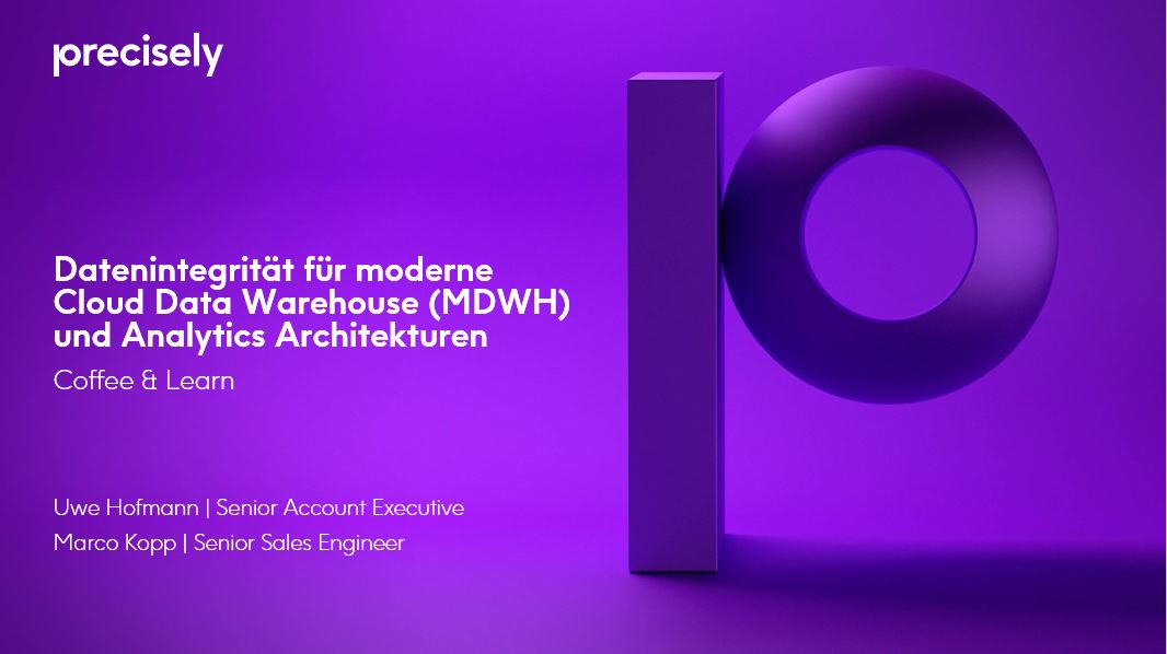 Datenintegrität für moderne Cloud Data Warehouse (MDWH) und Analytics Architekturen Datenintegrität für moderne Cloud Data Warehouse (MDWH) und Analytics Architekturen