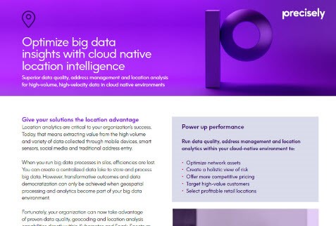 Location Intelligence Location Intelligence Image Geocoding deployed as cloud-native processes