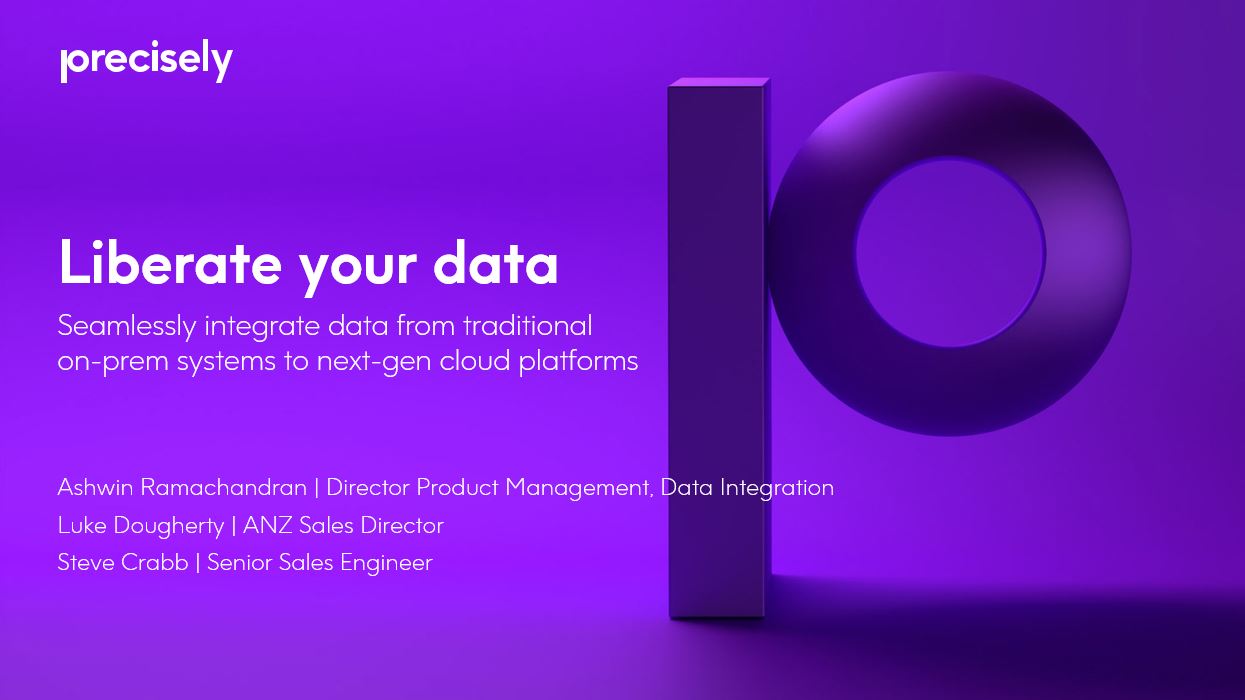 Liberate Your Data Seamlessly integrate data from traditional on-prem systems to next-gen cloud platforms