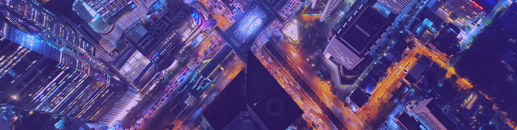 Aerial view Road roundabout