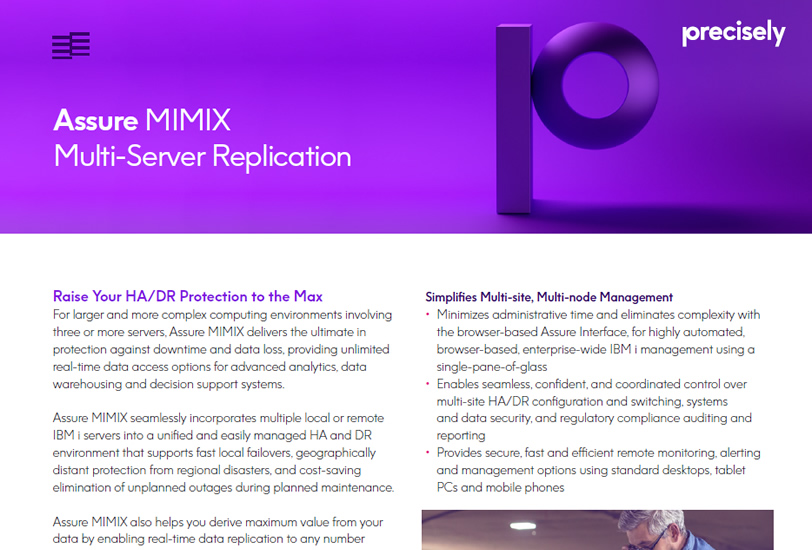 Assure MIMIX Multi-Server Replication Assure MIMIX Multi-Server Replication
