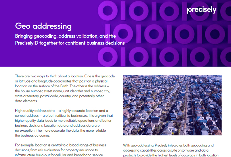 PreciselyID & Geo Addressing White Paper PreciselyID & Geo Addressing White Paper