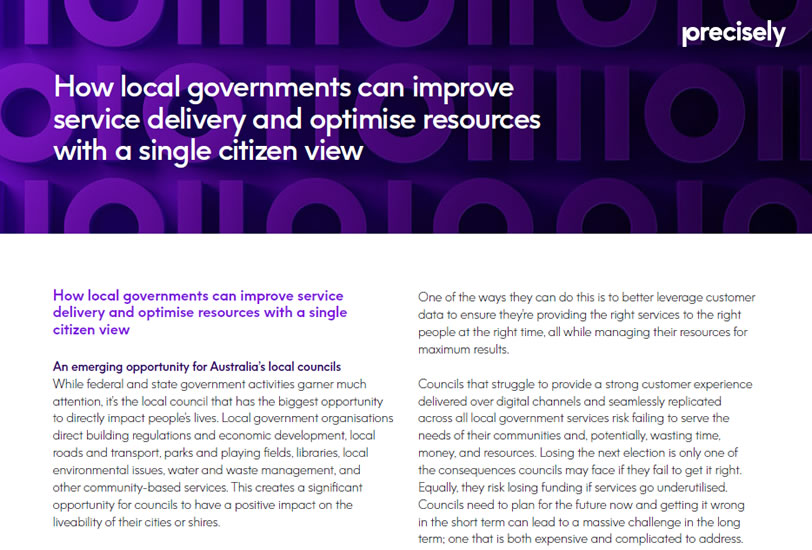 How local governments can improve service delivery and optimize resources with a single citizen view How local governments can improve service delivery and optimize resources with a single citizen view