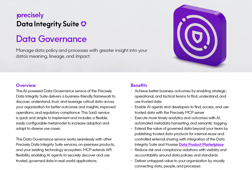 Precisely Data Integrity Suite: Data Governance