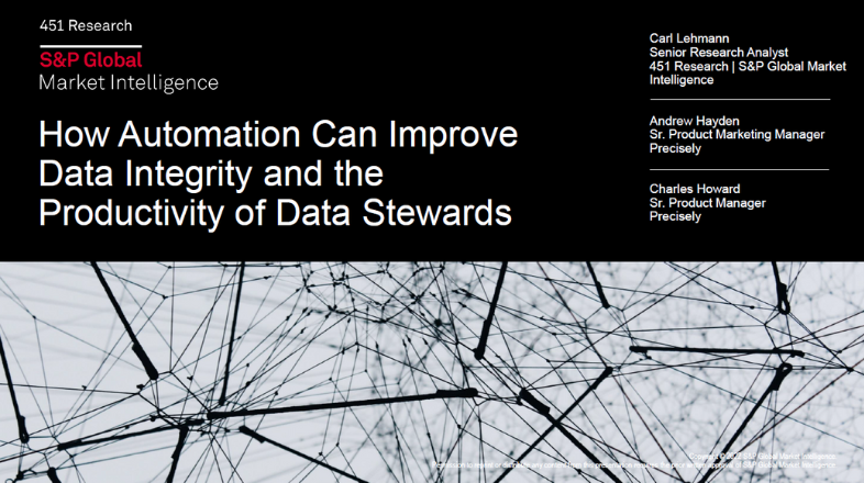 451 Research and SAP Automation_Sep How automation can improve data integrity and the productivity of data stewards