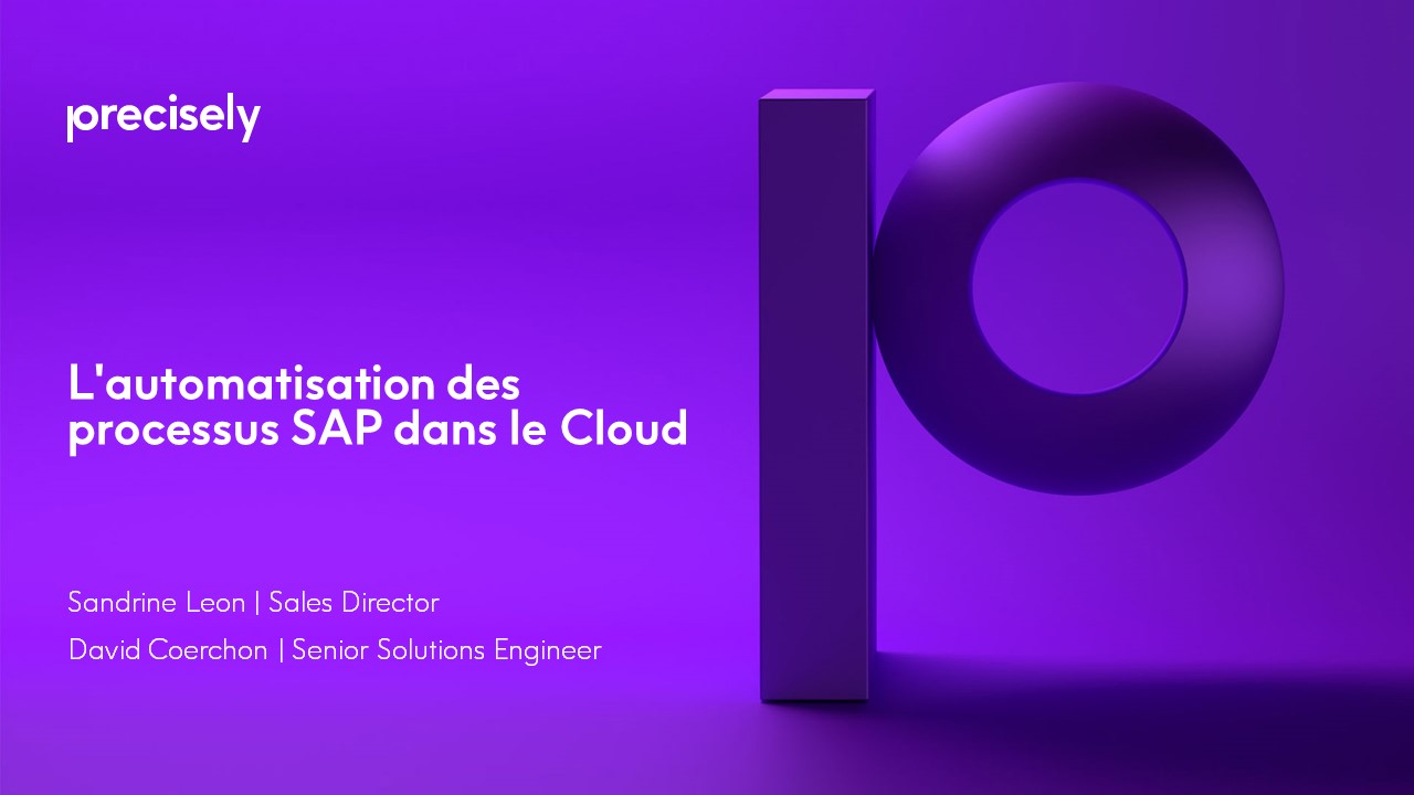 L'automatisation des processus SAP dans le Cloud L'automatisation des processus SAP dans le Cloud