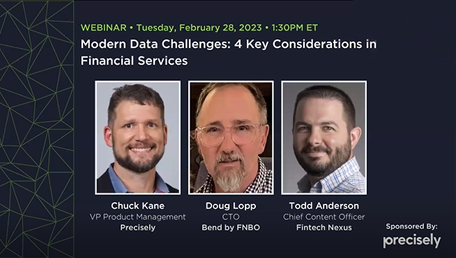 Modern Data Challenges - 4 Key Considerations in Financial Services Modern Data Challenges - 4 Key Considerations in Financial Services