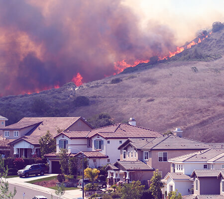 Wildfires threaten homes