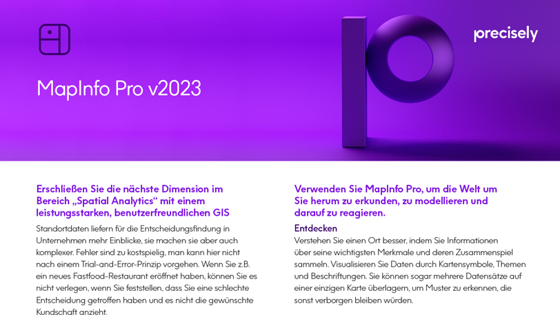 MapInfo Pro 2023_cover_812x457_German MapInfo Pro v2023 German