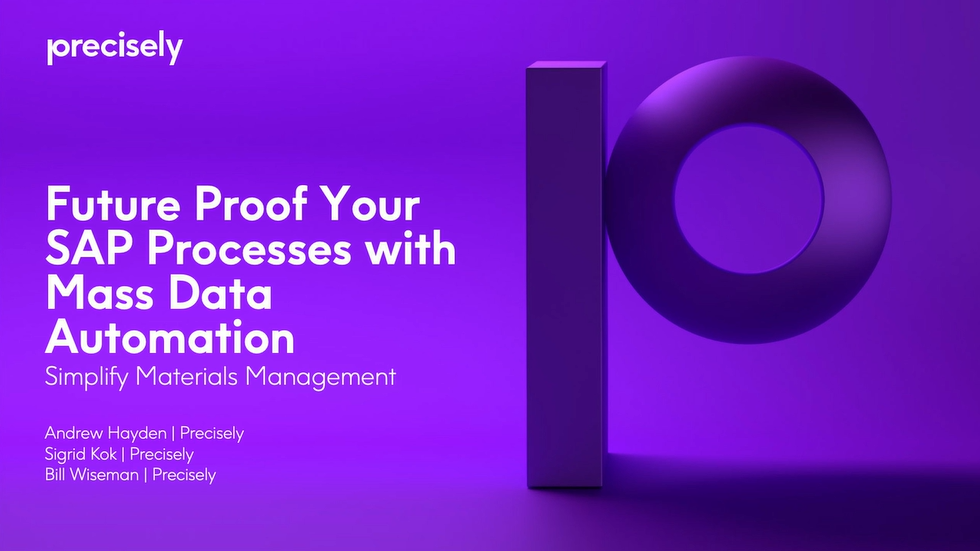 Future-Proof Your SAP® Processes with Mass Data Automation Future-Proof Your SAP® Processes with Mass Data Automation