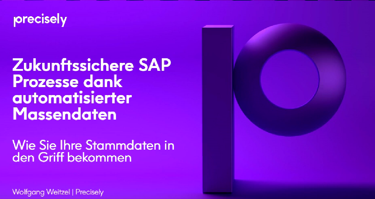 Zukuntssichere SAP Prozesse dank automatisierter Massendaten Zukuntssichere SAP Prozesse dank automatisierter Massendaten