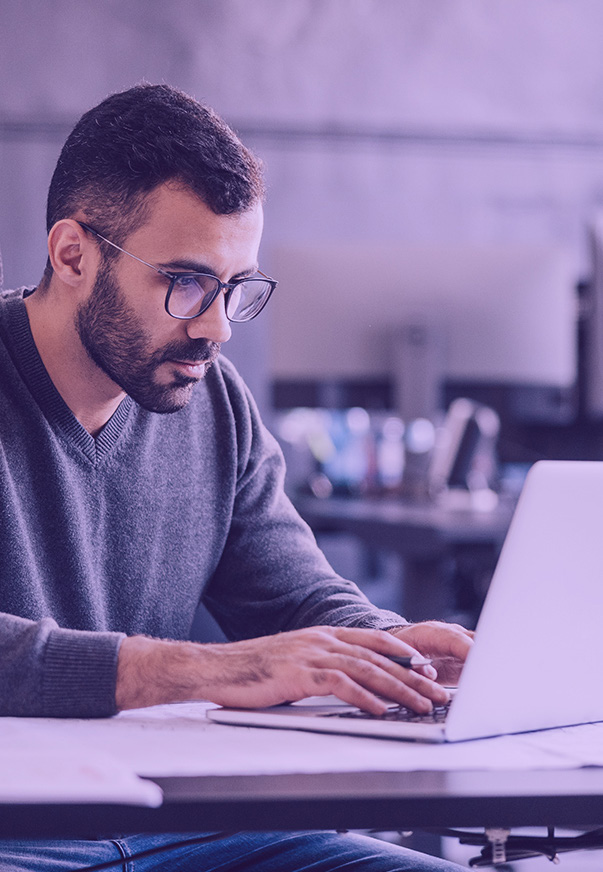 Man working at computer
