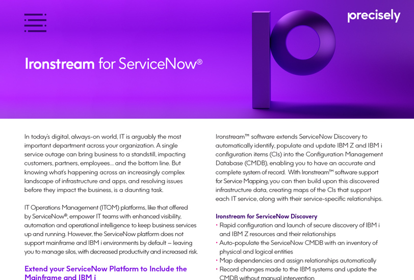 Ironstream for ServiceNow_812x550