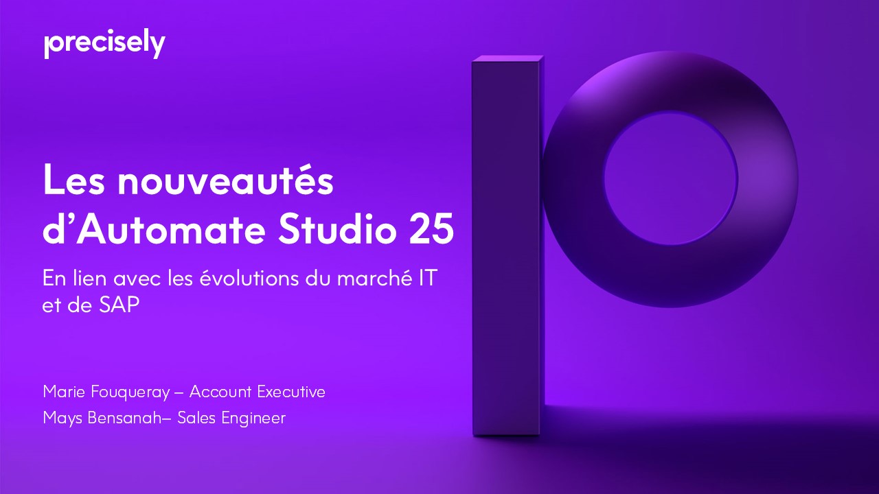 Les nouveautés d’Automate Studio 25 pour automatiser l'intégration de vos données dans SAP Les nouveautés d’Automate Studio 25 pour automatiser l'intégration de vos données dans SAP