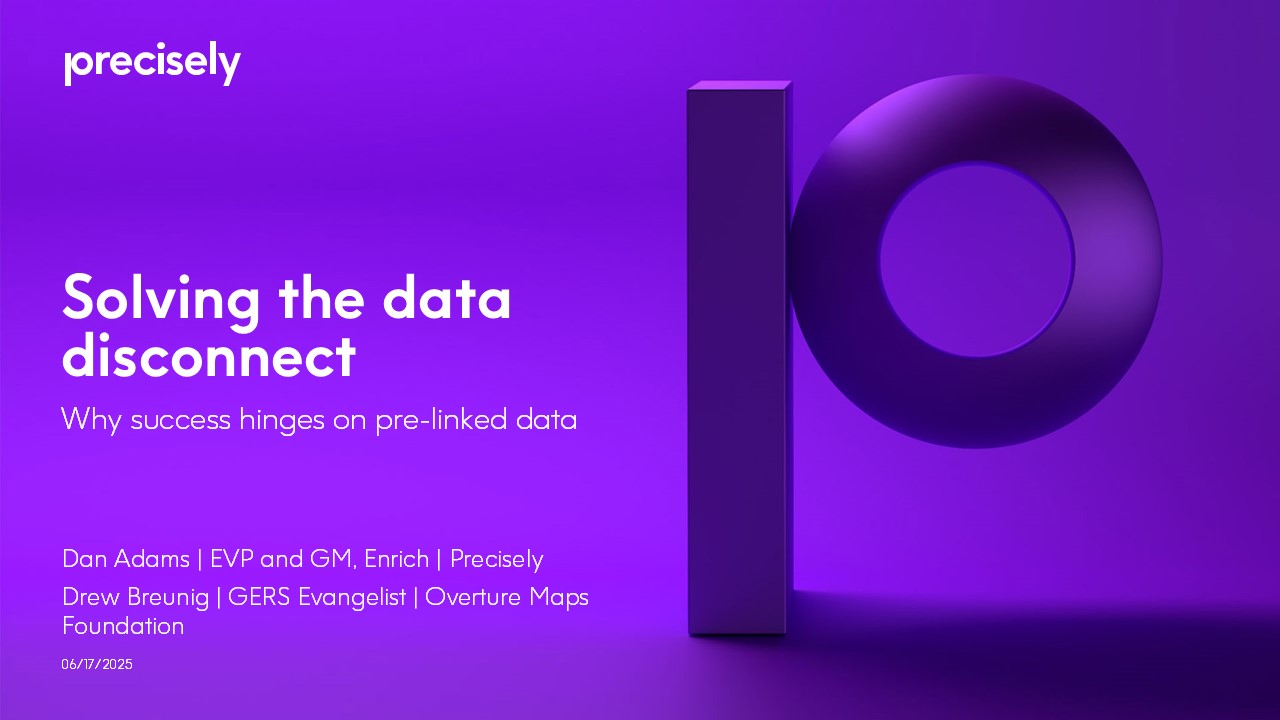 Solving the Data Disconnect - Why Success Hinges on Pre-Linked Data Solving the Data Disconnect - Why Success Hinges on Pre-Linked Data
