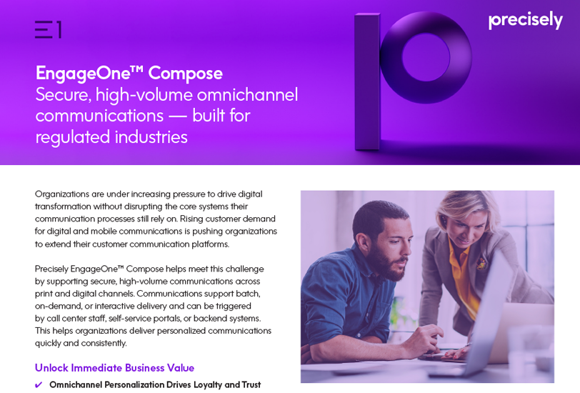 EngageOne Compose from Precisely