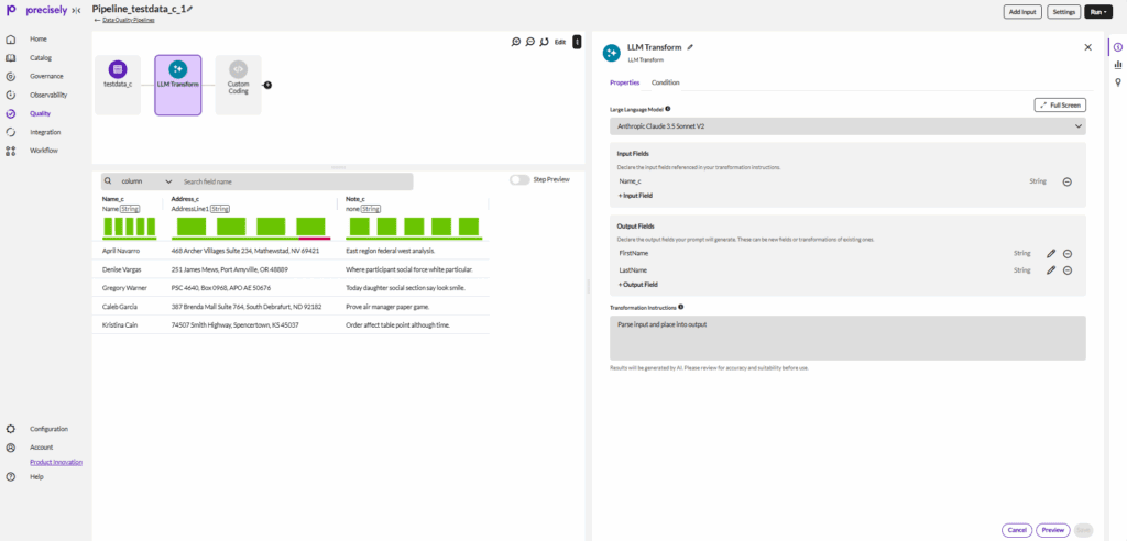 Data Integrity Suite - Data Quality - Intelligent