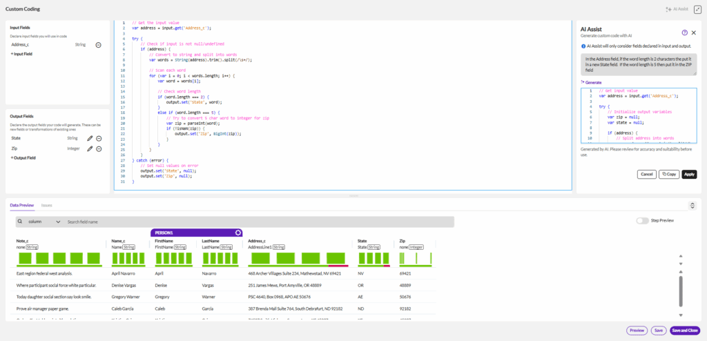 Data Integrity Suite - Data Quality - Transformed
