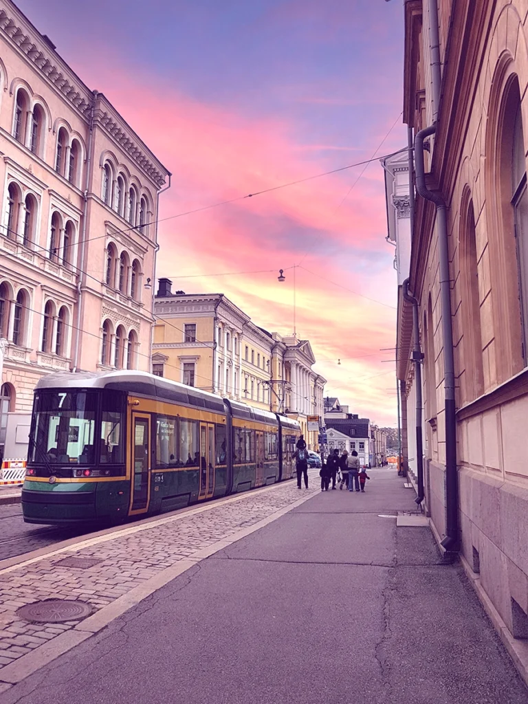 Downtown Helsinki Tram
