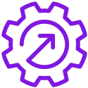 Cog and arrow icon