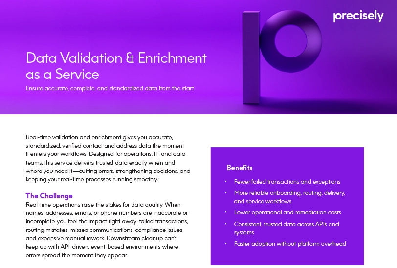 Data validation and enrichment as a service