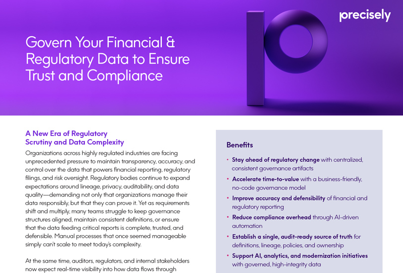 Govern Your Financial & Regulatory Data to Ensure Trust and Compliance - Precisely