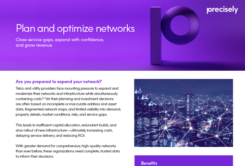 Plan and optimize networks - Precisely