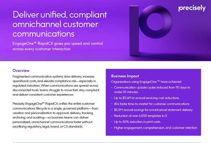 Deliver unified, compliant omnichannel customer communications - Precisely