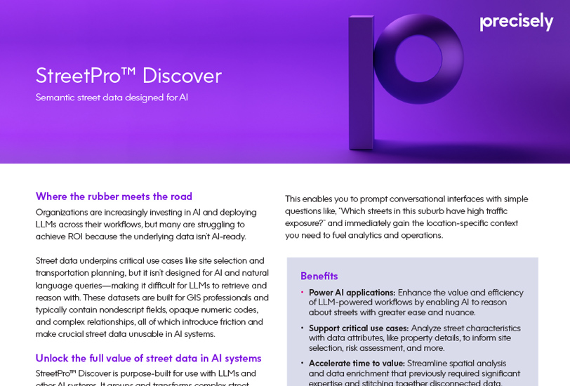 StreetPro™ Discover - Precisely