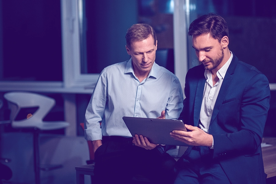 Executives discussing numbers