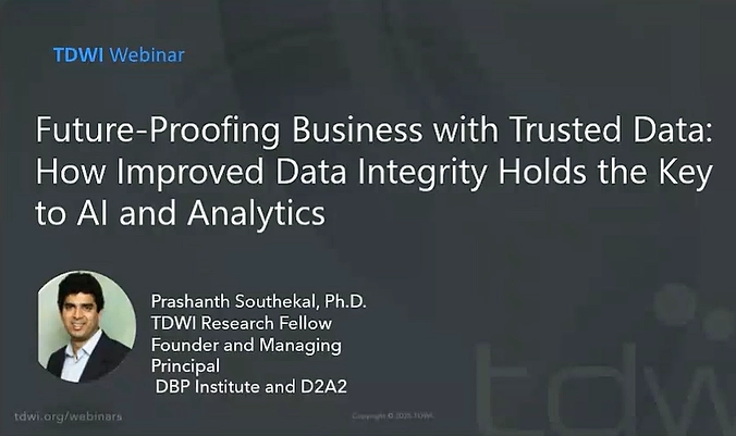Future-Proofing Business with Trusted Data - How Improved Data Integrity Holds the Key to AI and Analytics