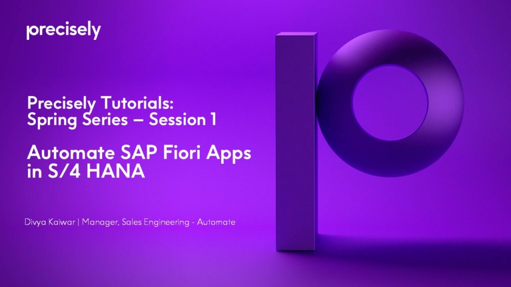 Automate SAP Fiori Apps in S4/HANA