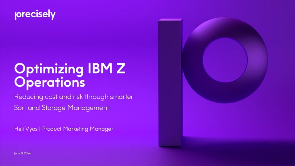 Optimizing IBM Z Operations Reducing Cost and Risk through Smarter Sort and Storage Management